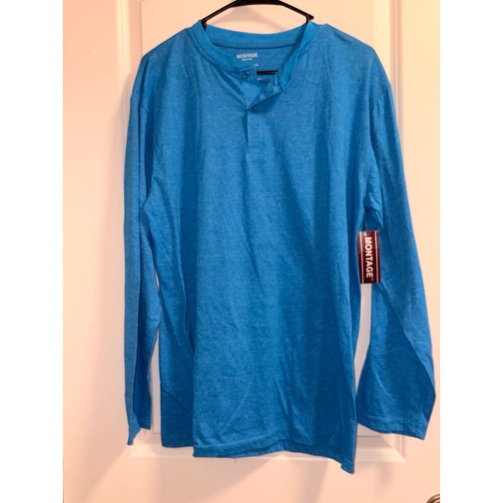 Montage men’s‎ L long sleeve t shirt heathered blue